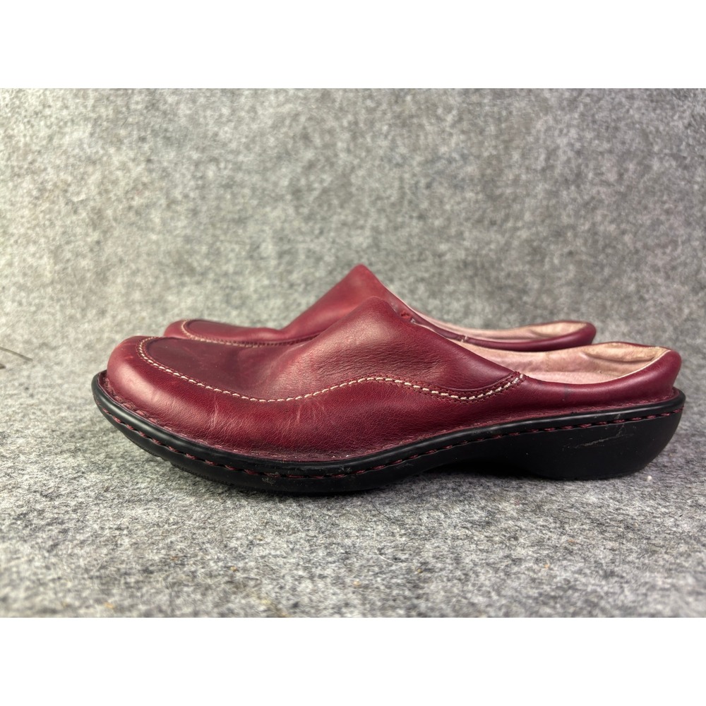 Red Wing Leather Clogs Womens 7B Burgundy Slip‎ On Mules Comfort Shoes 4750-1